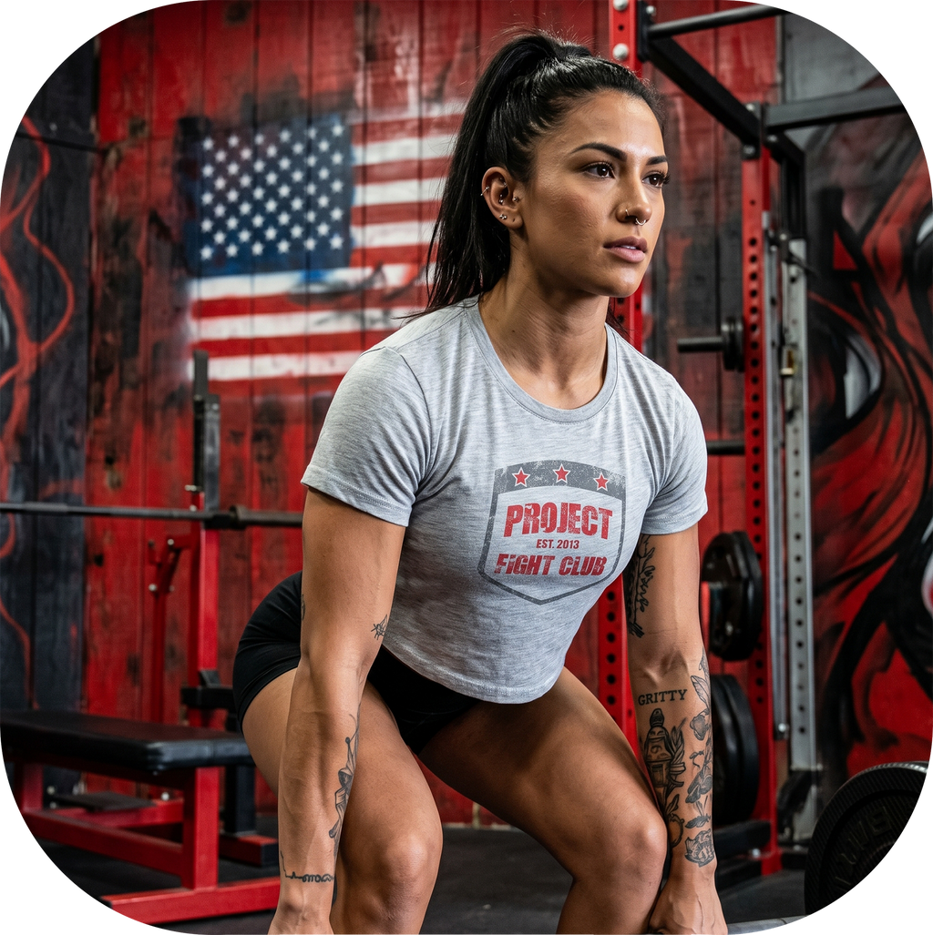 WOMENS GREY CROP TEE - HONOR FIREFIGHTERS & EMTs