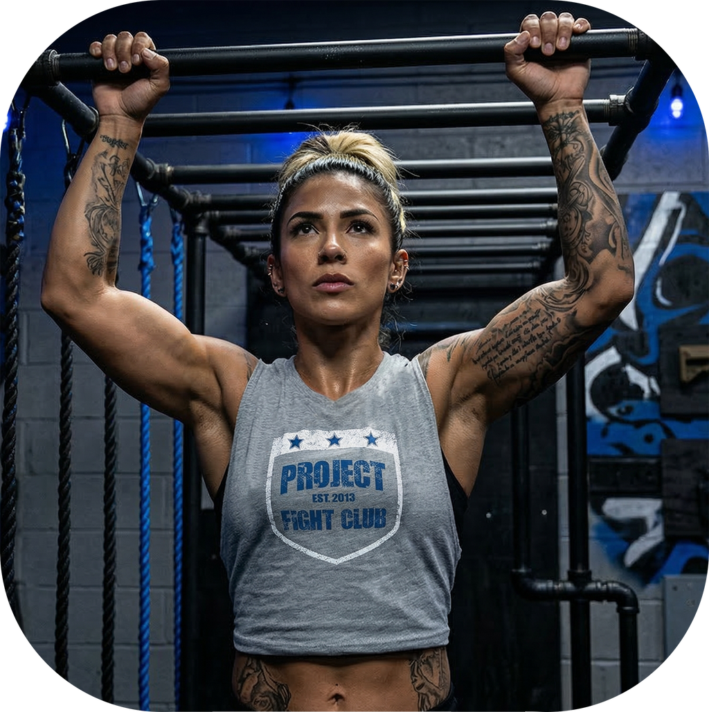 WOMENS HEATHER GREY CROPPED TEE - SUPPORT POLICE