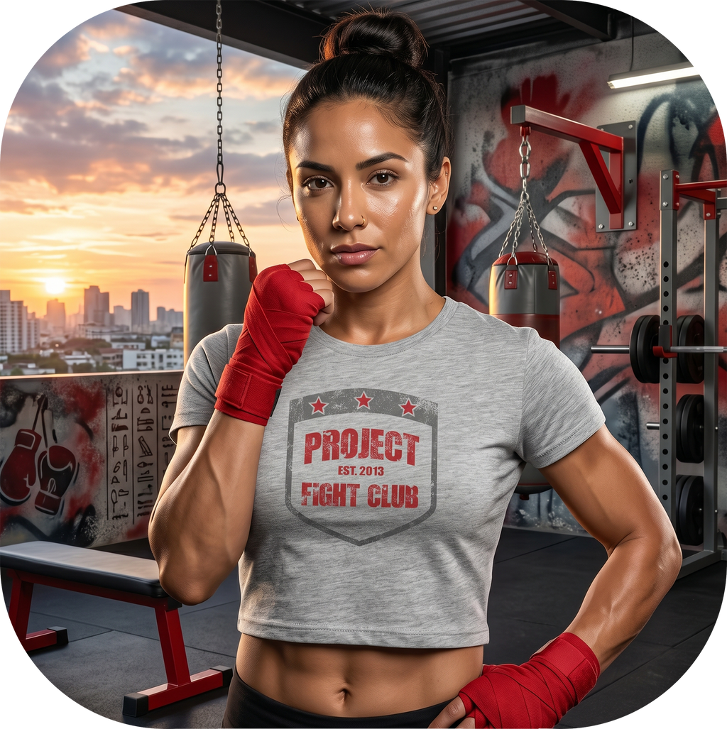 WOMENS GREY CROP TEE - HONOR FIREFIGHTERS & EMTs