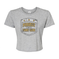 WOMENS GREY CROPPED TEE - PROTECT ANIMALS & WILDLIFE