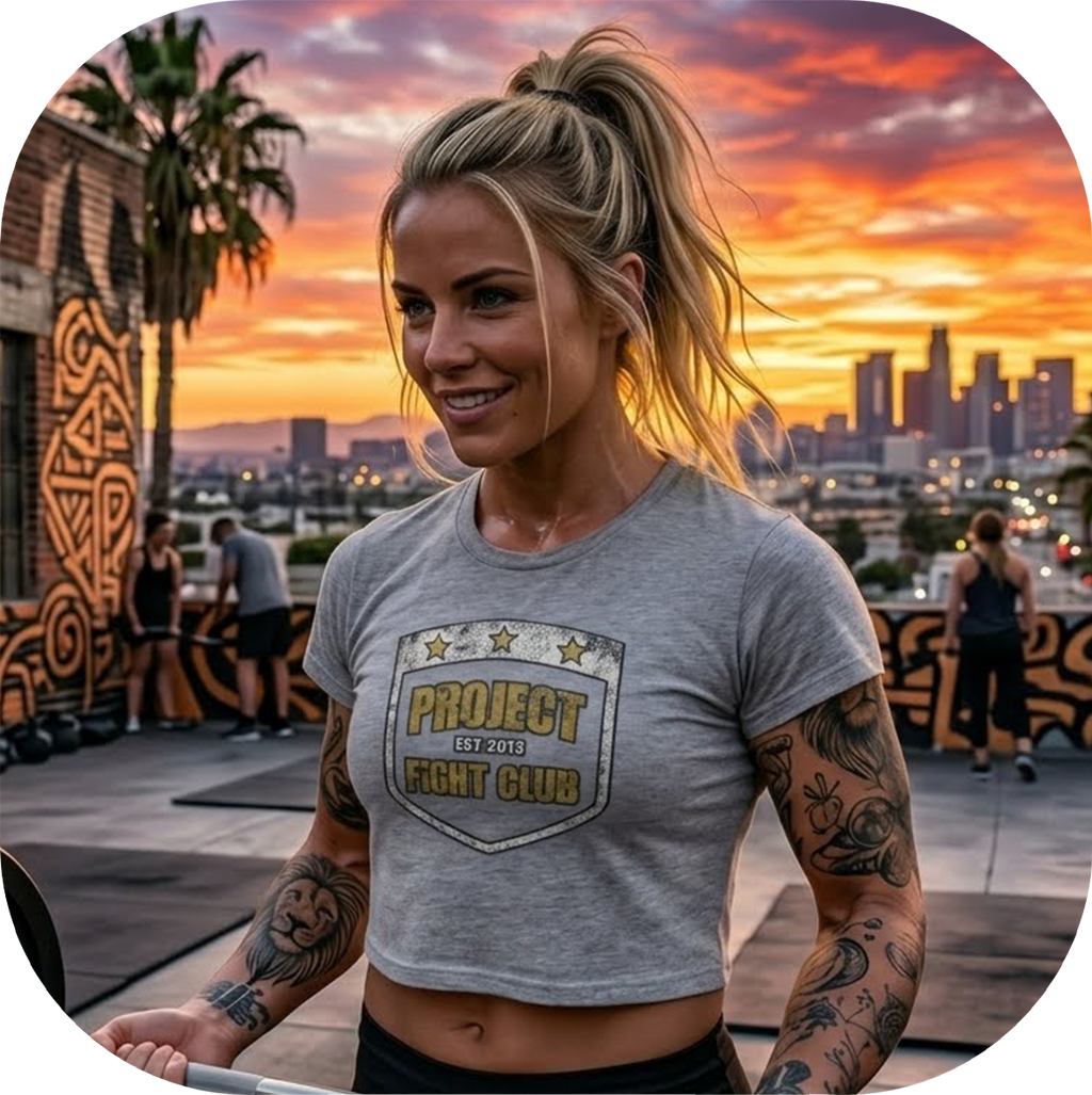 WOMENS GREY CROPPED TEE - PROTECT ANIMALS & WILDLIFE