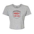 WOMENS GREY CROP TEE - HONOR FIREFIGHTERS & EMTs