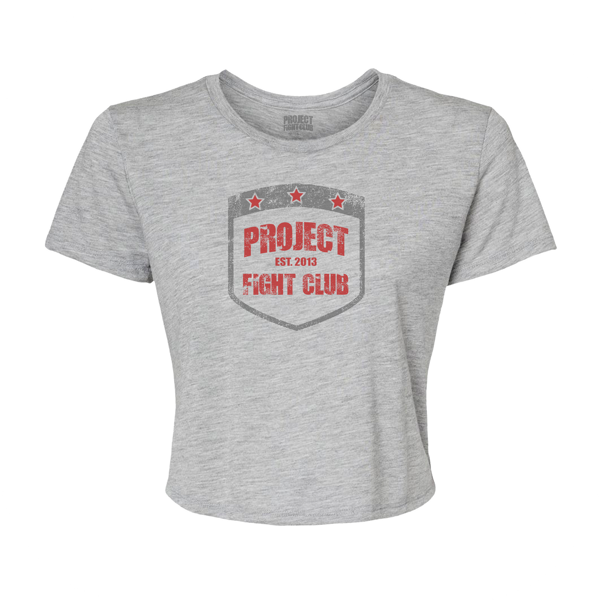WOMENS GREY CROP TEE - HONOR FIREFIGHTERS & EMTs