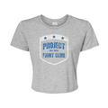 WOMENS HEATHER GREY CROPPED TEE - SUPPORT POLICE