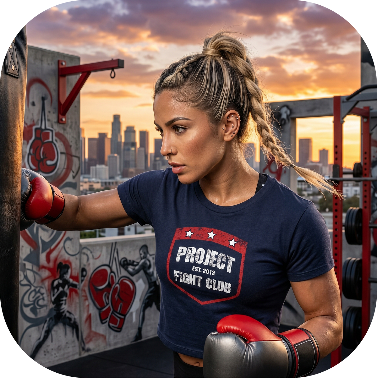 WOMENS NAVY CROPPED TEE 2 - HONOR FIREFIGHTERS & EMTs