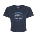 WOMENS NAVY CROPPED TEE #2 - SUPPORT POLICE