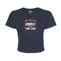 WOMENS NAVY CROPPED TEE 2 - HONOR FIREFIGHTERS & EMTs