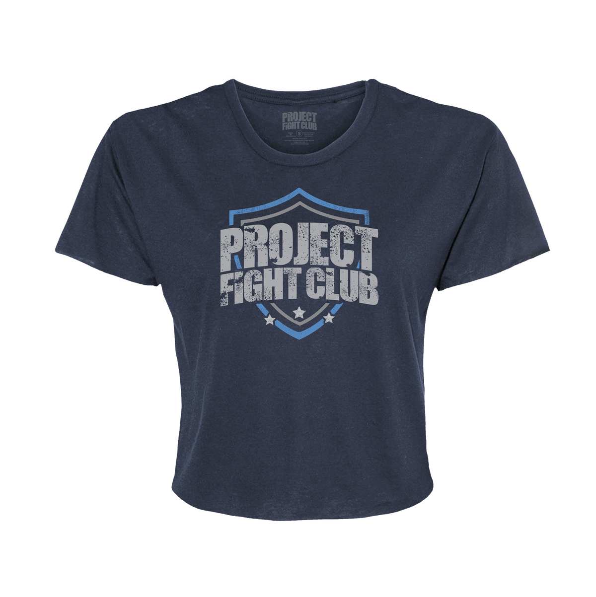 WOMENS NAVY CROPPED TEE - SUPPORT POLICE