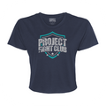 WOMENS NAVY CROPPED TEE - FIGHT ADDICTION