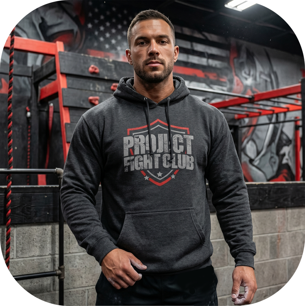 CHARCOAL HEATHER HEAVYWEIGHT HOODIE - HONOR FIREFIGHTERS & EMTs