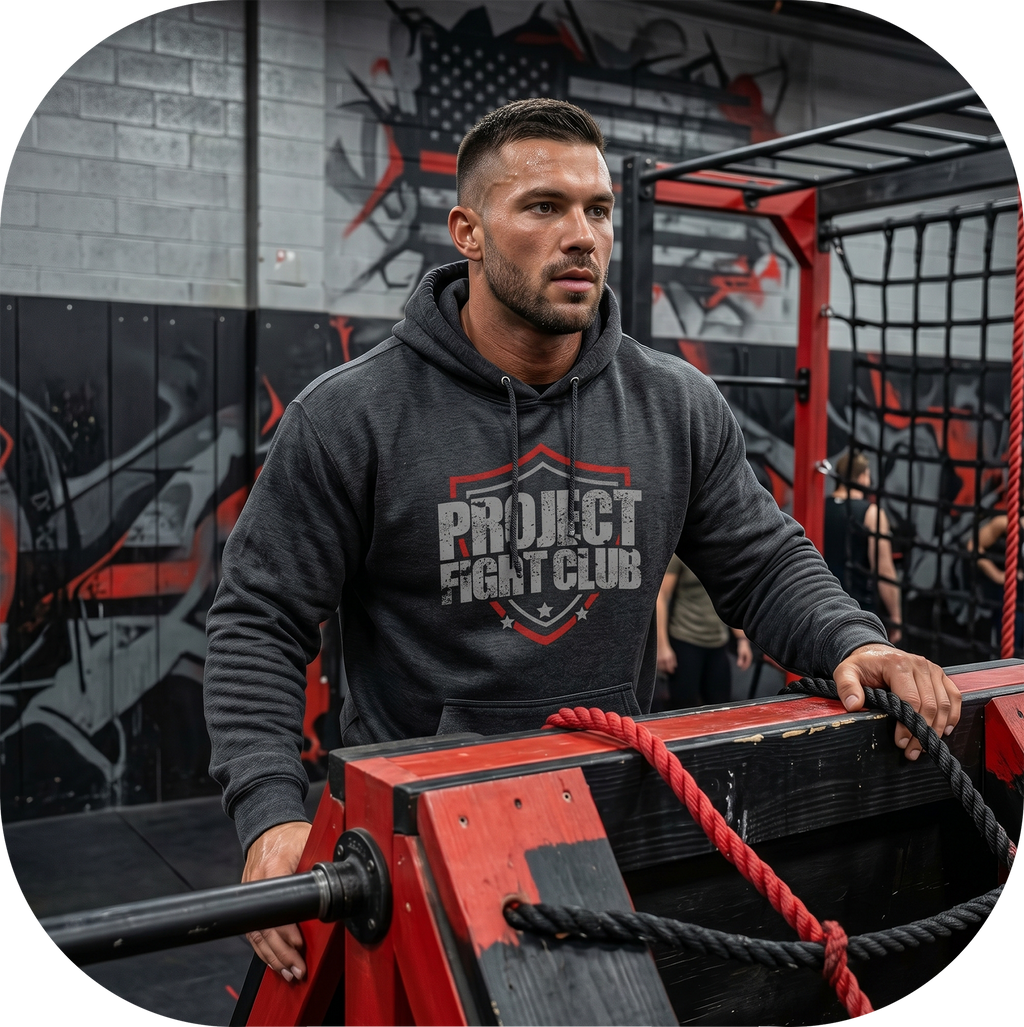 CHARCOAL HEATHER HEAVYWEIGHT HOODIE - HONOR FIREFIGHTERS & EMTs