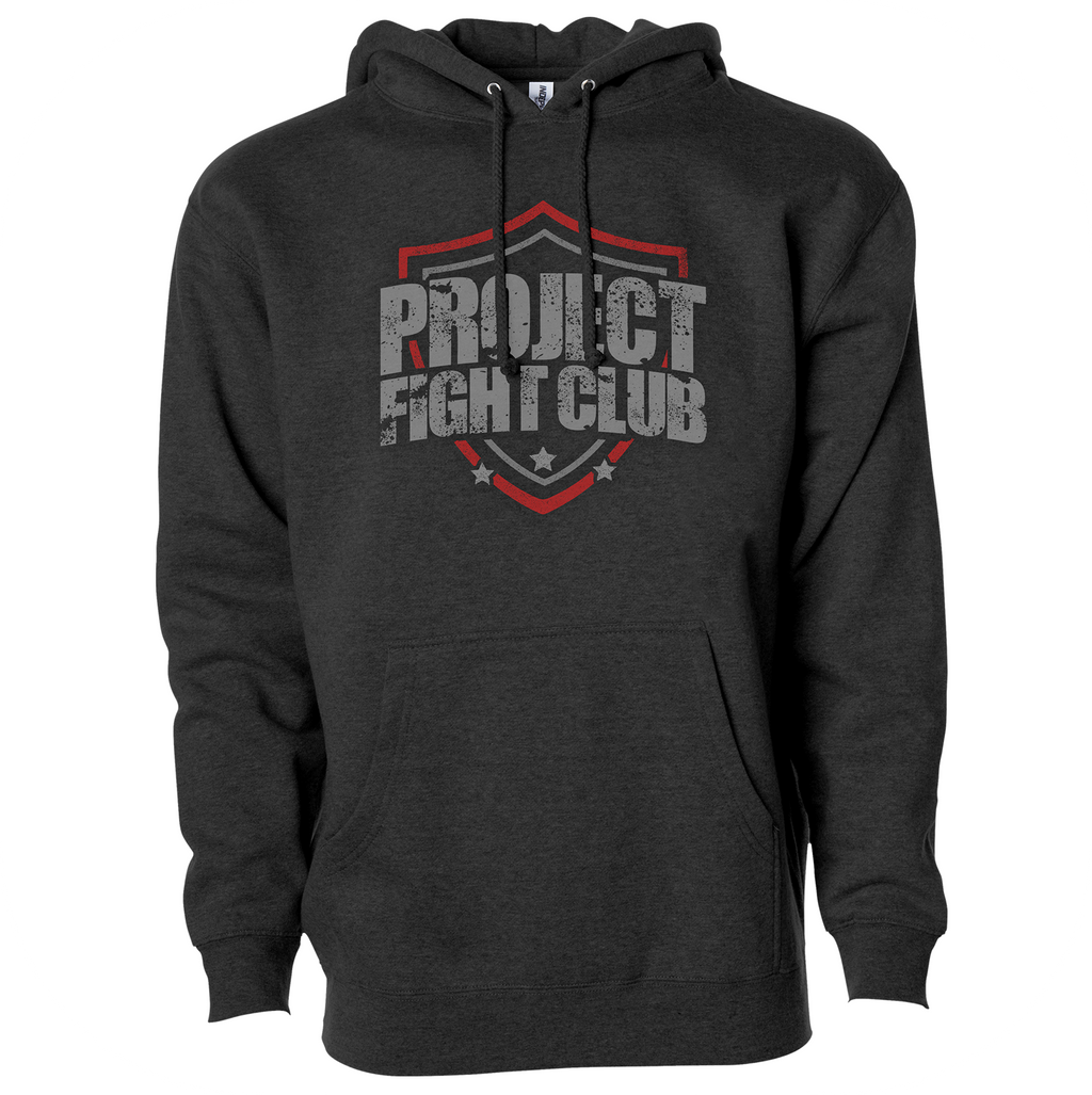 CHARCOAL HEATHER HEAVYWEIGHT HOODIE - HONOR FIREFIGHTERS & EMTs