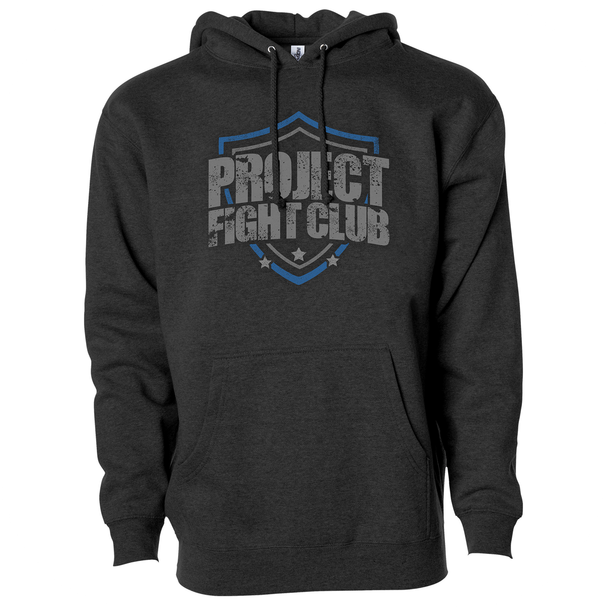 HEATHER CHARCOAL HEAVYWEIGHT HOODIE - SUPPORT POLICE