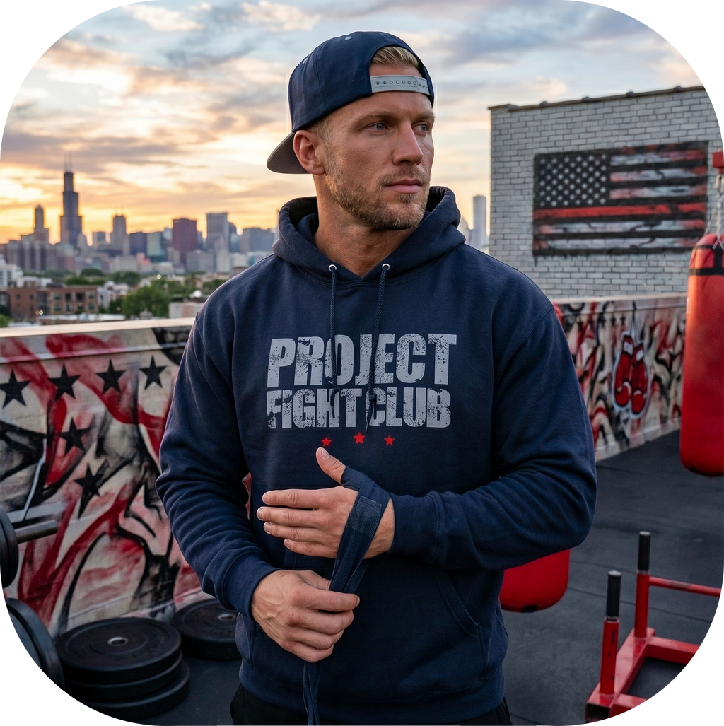 SLATE BLUE HEAVYWEIGHT HOODIE - HONOR FIREFIGHTERS & EMTs