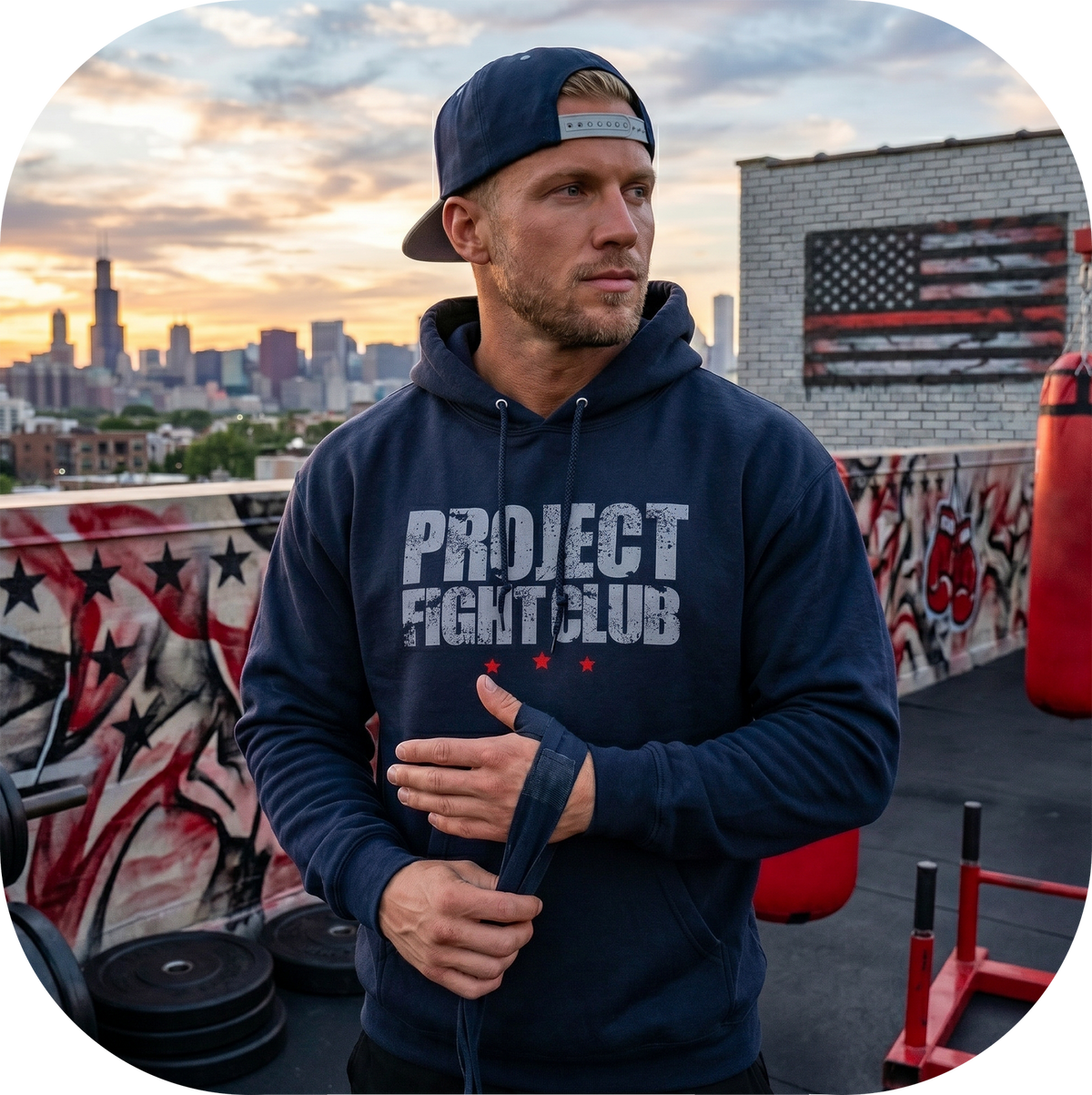 SLATE BLUE HEAVYWEIGHT HOODIE - HONOR FIREFIGHTERS & EMTs