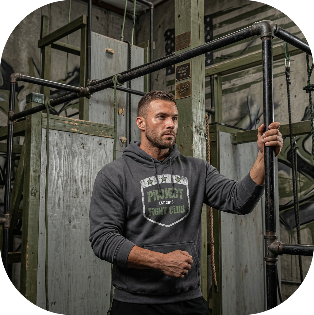 SOLID CHARCOAL HEAVYWEIGHT HOODIE 2 - HONOR SOLDIERS & VETERANS