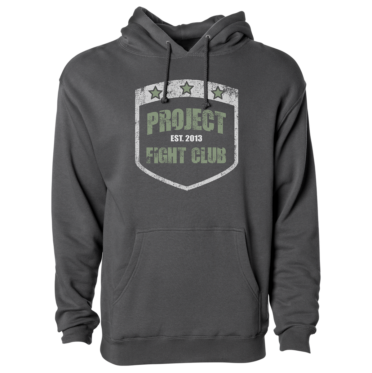 SOLID CHARCOAL HEAVYWEIGHT HOODIE 2 - HONOR SOLDIERS & VETERANS