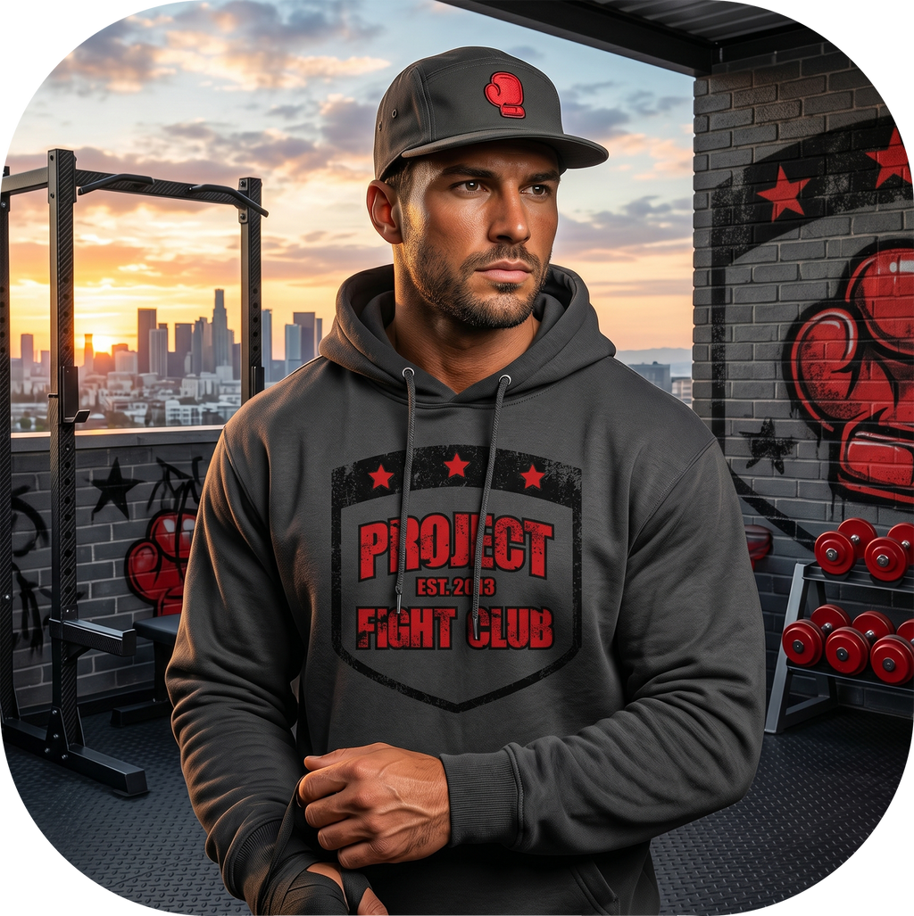CHARCOAL HEAVYWEIGHT HOODIE - HONOR FIREFIGHTERS & EMTs