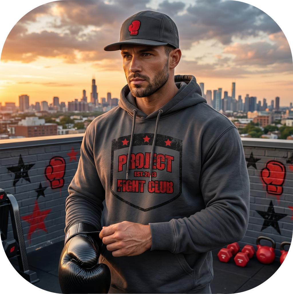 CHARCOAL HEAVYWEIGHT HOODIE - HONOR FIREFIGHTERS & EMTs