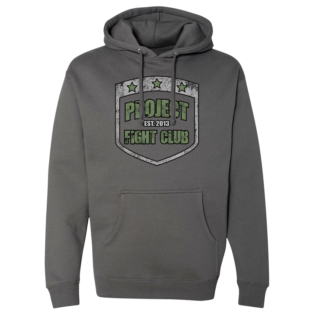 SOLID CHARCOAL HEAVYWEIGHT HOODIE - HONOR SOLDIERS & VETERANS