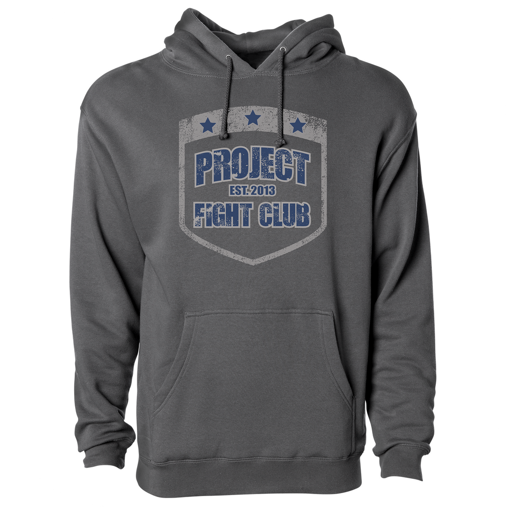 CHARCOAL HEAVYWEIGHT HOODIE - SUPPORT POLICE