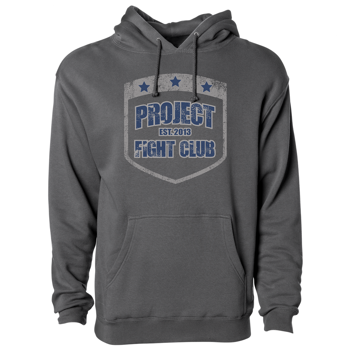 CHARCOAL HEAVYWEIGHT HOODIE - SUPPORT POLICE