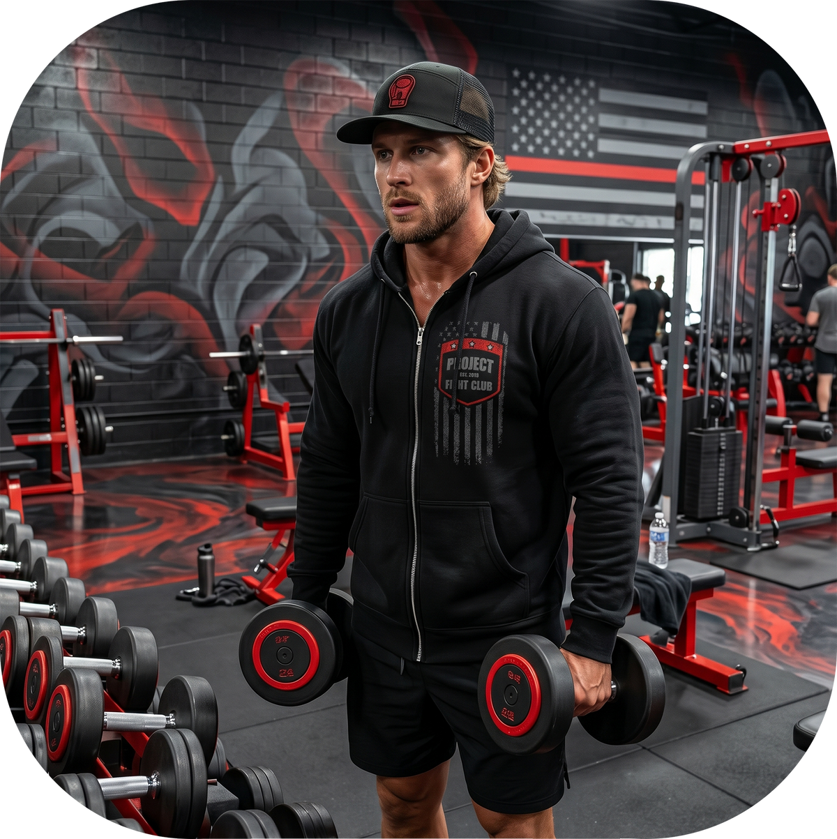 BLACK HEAVYWEIGHT ZIP HOODIE #2 - HONOR FIREFIGHTERS & EMTs