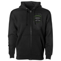 BLACK HEAVYWEIGHT ZIP HOODIE 2 - HONOR SOLDIERS & VETERANS