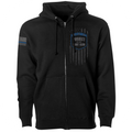 BLACK HEAVYWEIGHT ZIP HOODIE #2 - SUPPORT POLICE