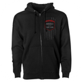 BLACK HEAVYWEIGHT ZIP HOODIE #2 - HONOR FIREFIGHTERS & EMTs