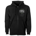 BLACK HEAVYWEIGHT ZIP HOODIE - HONOR SOLDIERS & VETERANS