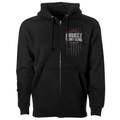 BLACK HEAVYWEIGHT ZIP HOODIE - HONOR FIREFIGHTERS & EMTs