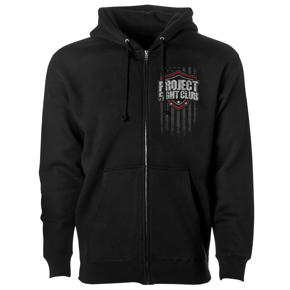 BLACK HEAVYWEIGHT ZIP HOODIE - HONOR FIREFIGHTERS & EMTs