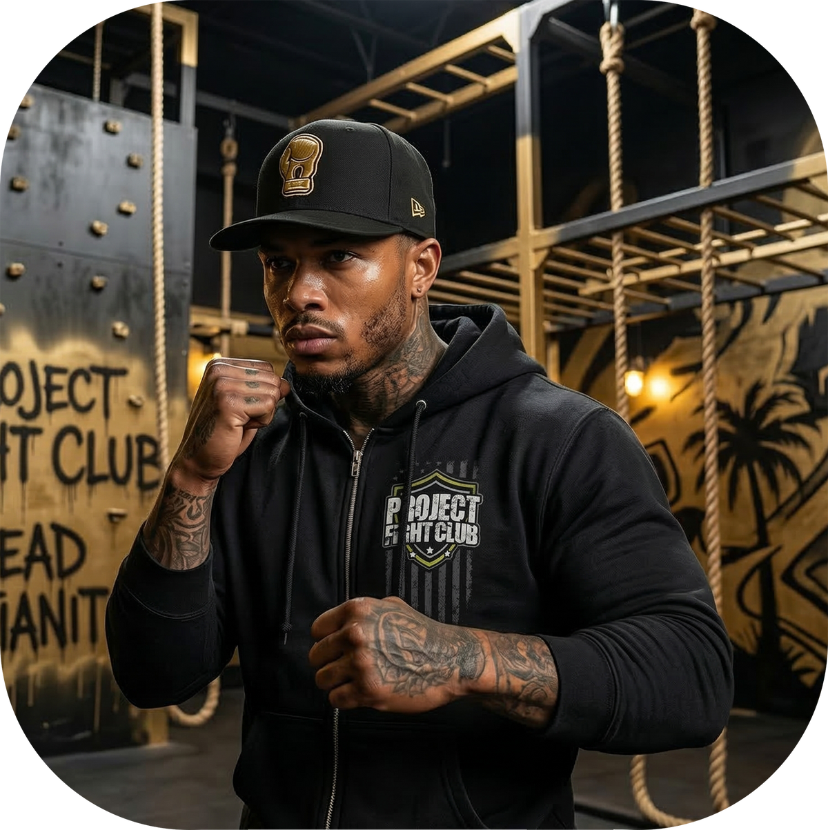 BLACK HEAVYWEIGHT ZIP HOODIE - SPREAD CHRISTIANITY