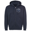 NAVY HEAVYWEIGHT ZIP HOODIE - SUPPORT POLICE