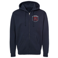 NAVY HEAVYWEIGHT ZIP HOODIE - HONOR FIREFIGHTERS & EMTs