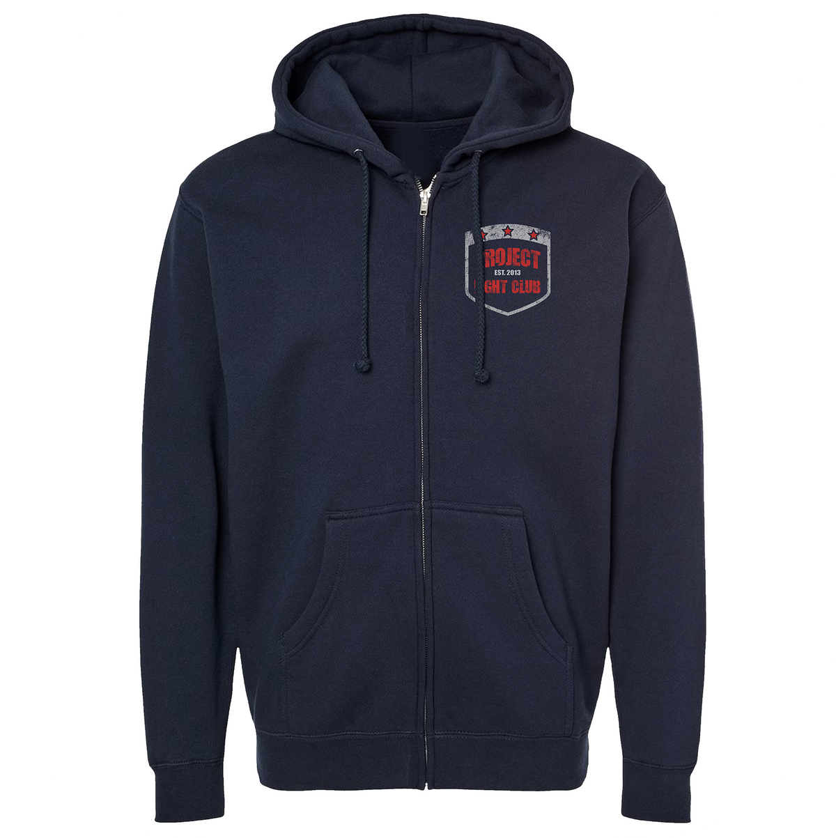 NAVY HEAVYWEIGHT ZIP HOODIE - HONOR FIREFIGHTERS & EMTs