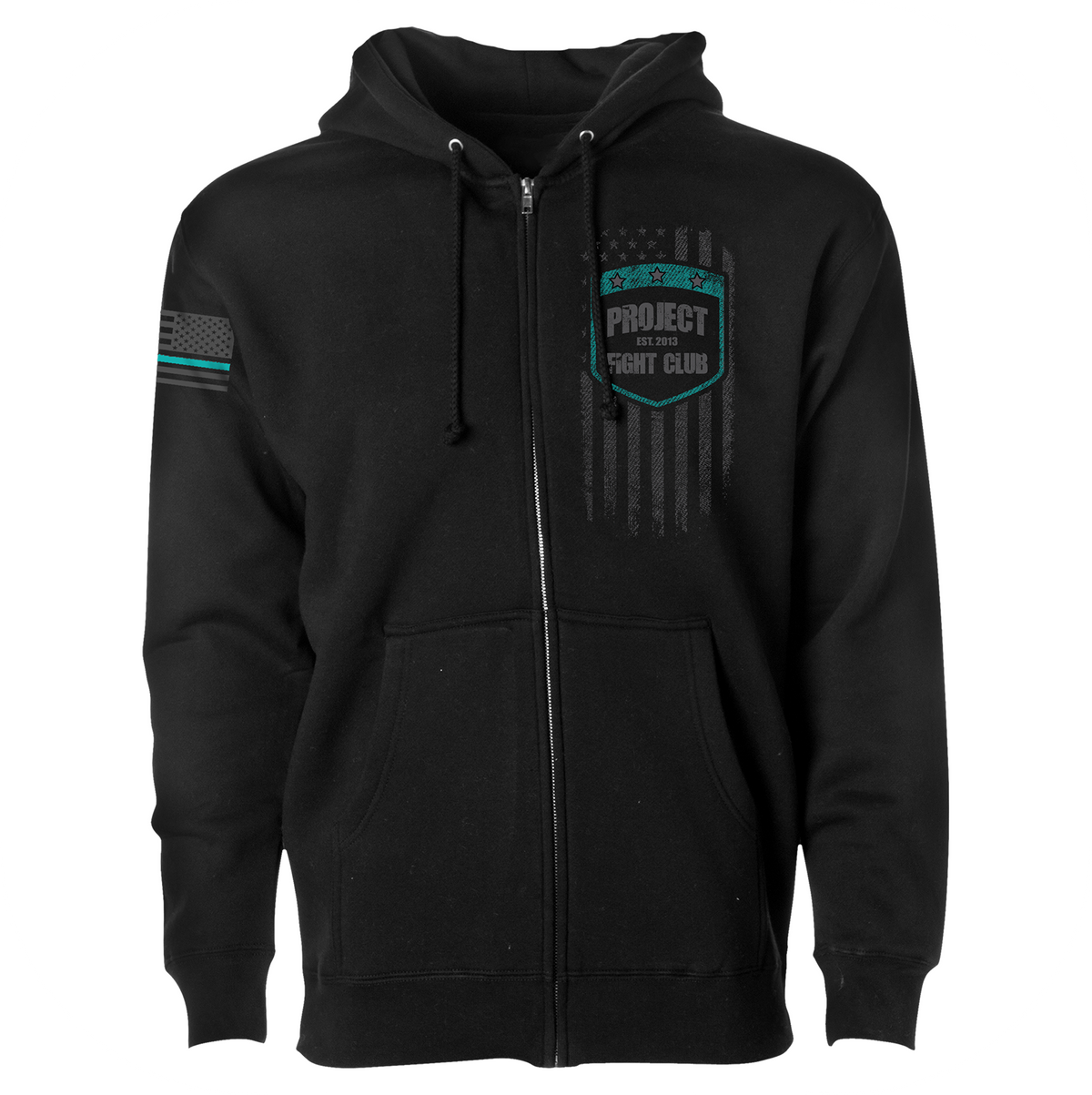 BLACK HEAVYWEIGHT ZIP HOODIE #2 - FIGHT ADDICTION