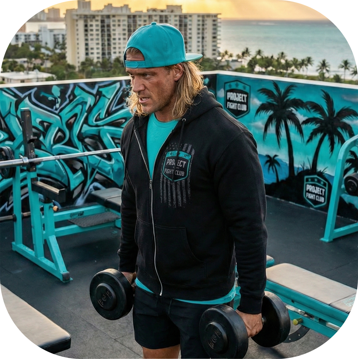 BLACK HEAVYWEIGHT ZIP HOODIE #2 - FIGHT ADDICTION