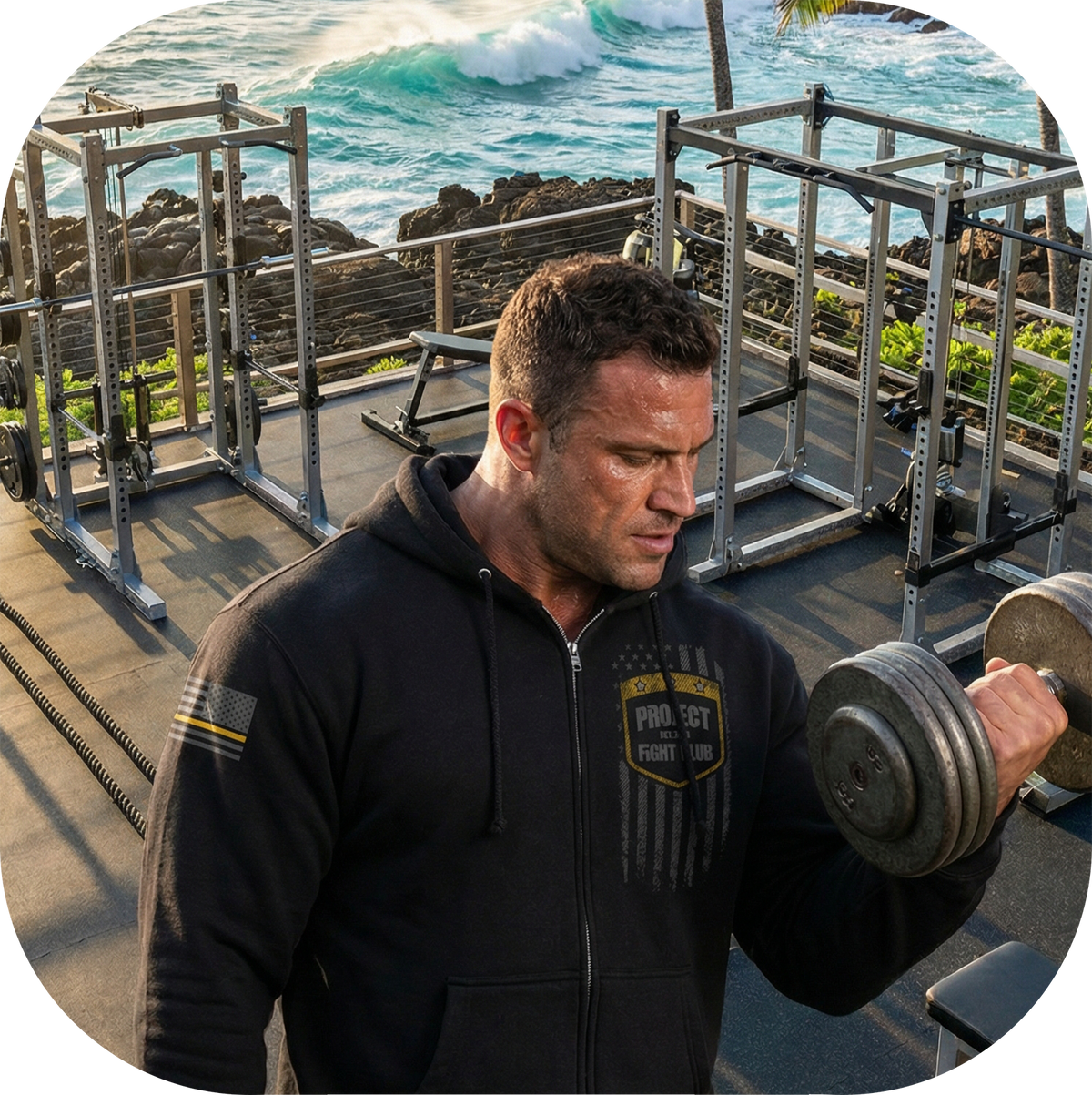 BLACK HEAVYWEIGHT ZIP HOODIE #2 - PROTECT ANIMALS & WILDLIFE