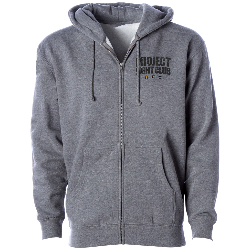 GUNMETAL HEAVY ZIP HOODIE - PROTECT ANIMALS & WILDLIFE