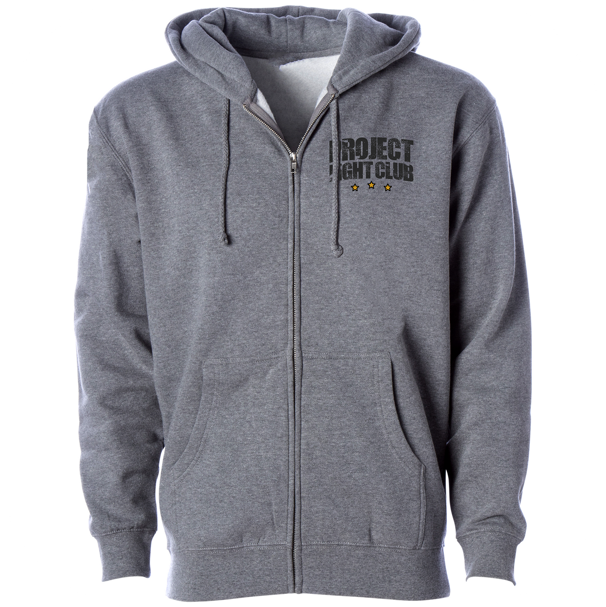 GUNMETAL HEAVY ZIP HOODIE - PROTECT ANIMALS & WILDLIFE