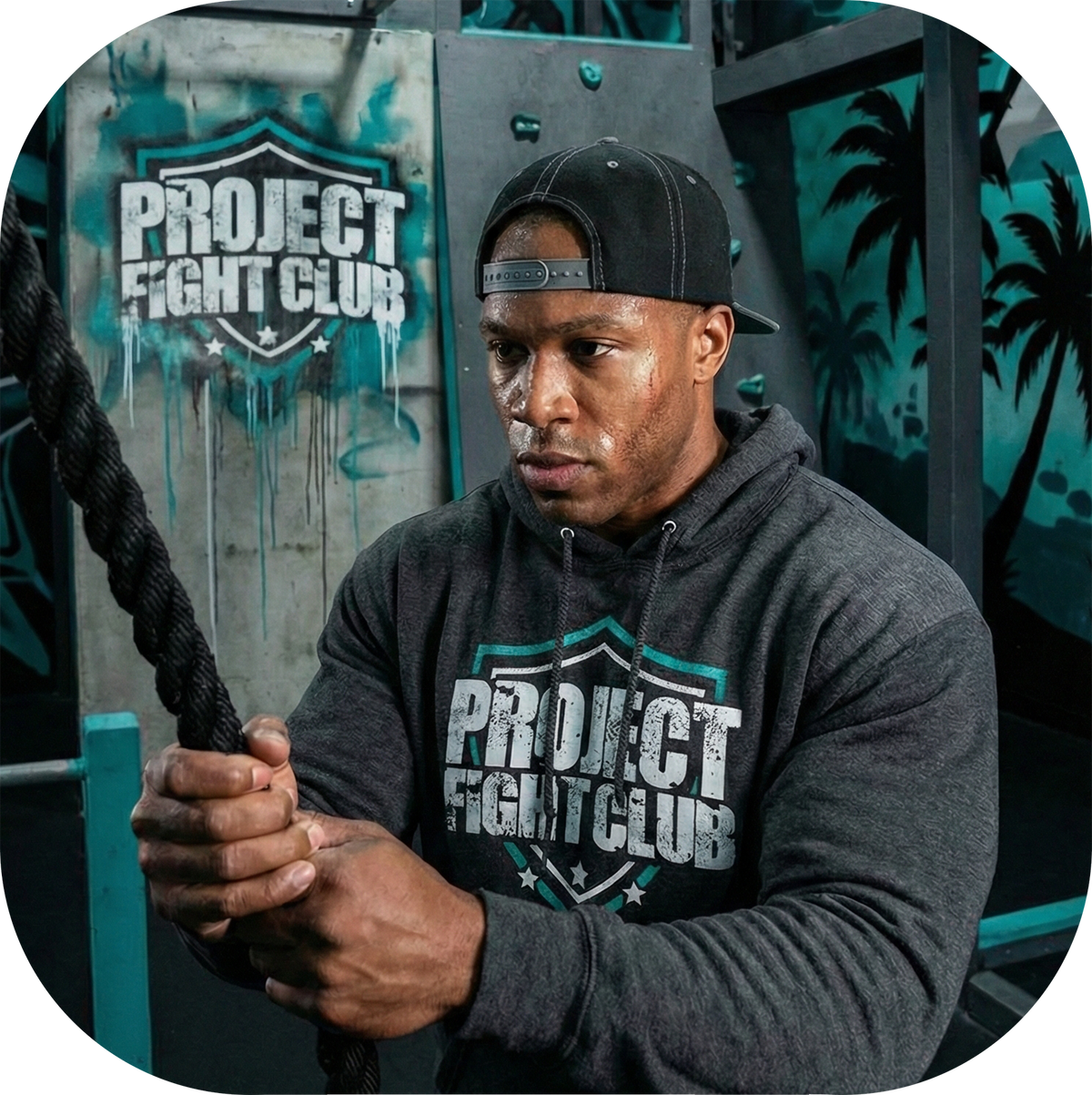 CHARCOAL HEAVYWEIGHT HOODIE - FIGHT ADDICTION