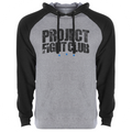 GREY & BLACK MIDWEIGHT RAGLAN HOODIE - SUPPORT POLICE