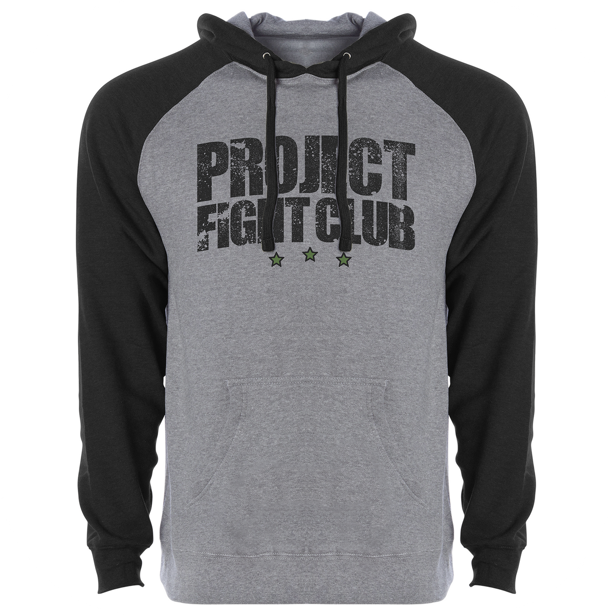 GREY & BLACK RAGLAN HOODIE 2 - HONOR SOLDIERS & VETERANS