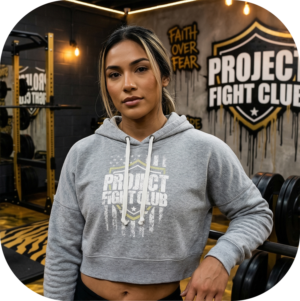 TRIBLEND GREY CROPPED HOODIE #2 - SPREAD CHRISTIANITY