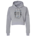 GREY TRI BLEND CROPPED HOODIE 2 - SUPPORT POLICE