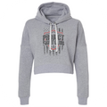 TRIBLEND GREY CROPPED HOODIE #2 - HONOR FIREFIGHTERS & EMTs