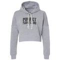 GREY TRI BLEND CROPPED HOODIE 3 - SUPPORT POLICE