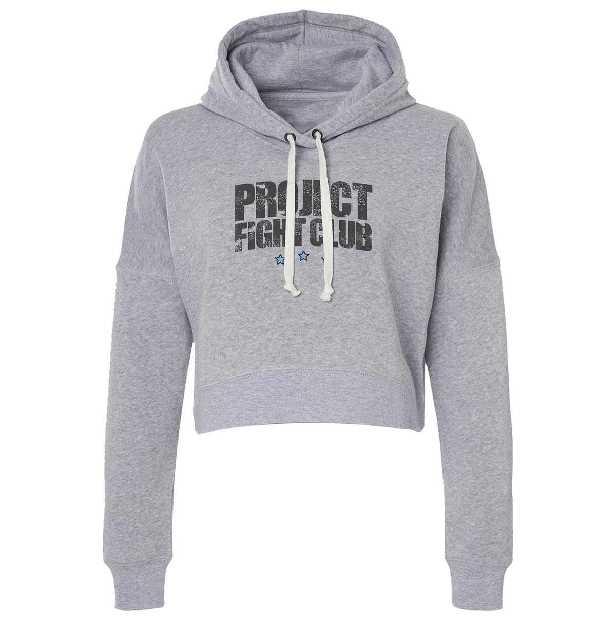 GREY TRI BLEND CROPPED HOODIE 3 - SUPPORT POLICE